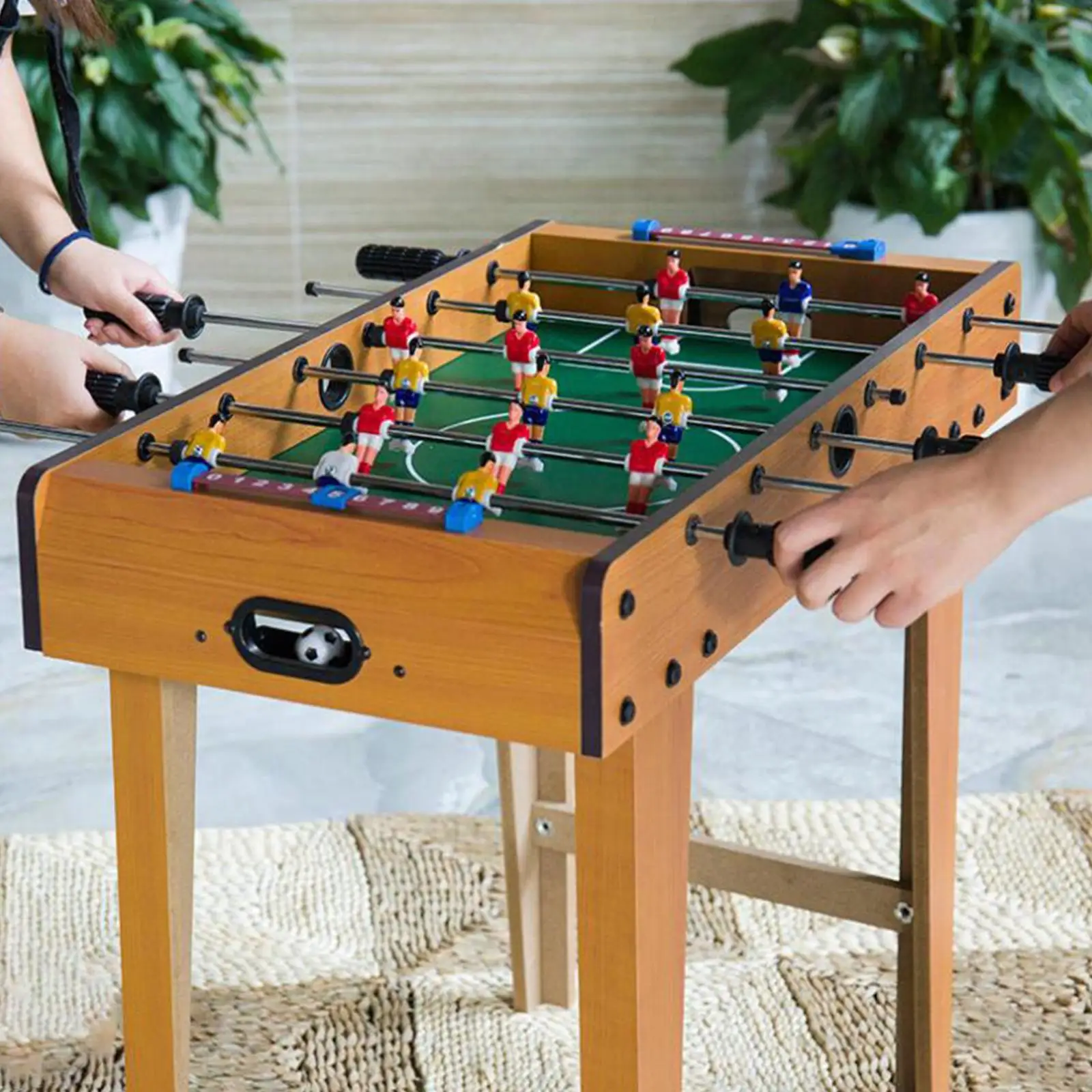 

Wooden Foosball Table Sports Tabletop Football Soccer Game for Outdoor