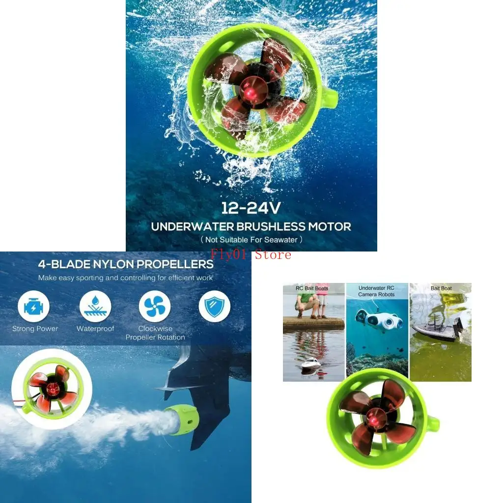 

Efficient 1000KV Underwater Brushless Motor 12 to 24V Voltages Ranges Remote Control Boat Motor for baits Boats