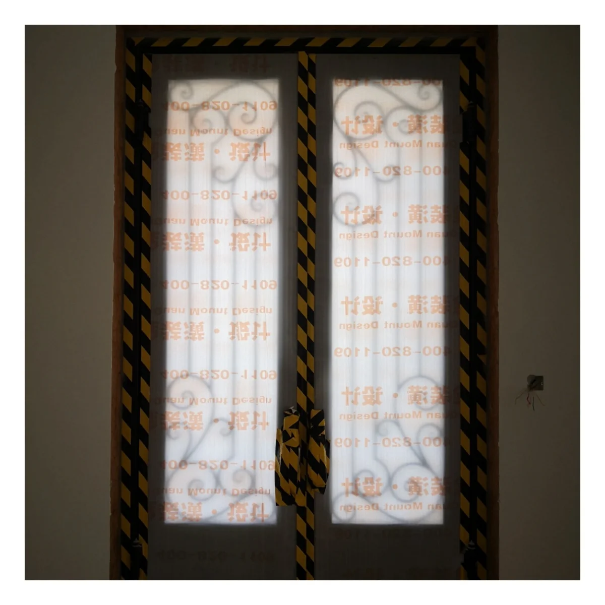 Wrought Iron Double Door Steel Glass Door Design