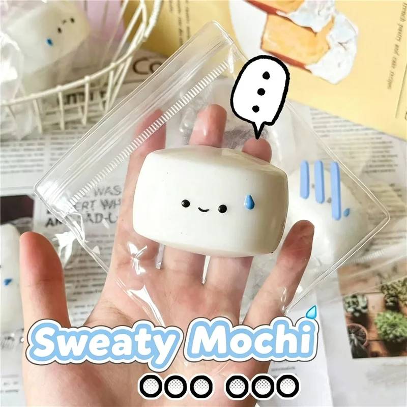 Cute Mochi Banana Puppy Squishy Toy TPR Quick Rebound Sticky Hand Fidget Toy Anti Anxiety Prank Stress Relief Squeeze Toy Gift
