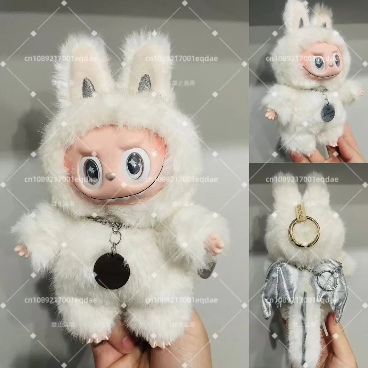 New Hot Monster Labubu Series Zimomo Angel Creative Change Doll Diy Vinyl Pendant Doll Decoration Replica Toy Birthday Gifts