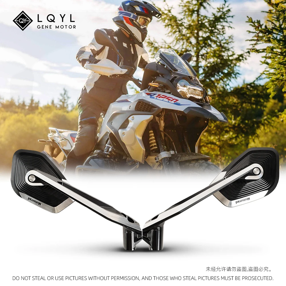 Motorcycle Side Rearview Mirror For BMW R1300GS 2024 R1200 1250 GS ADV F900R G310GS S1000XR Aluminum Adjustable Rear View Mirror