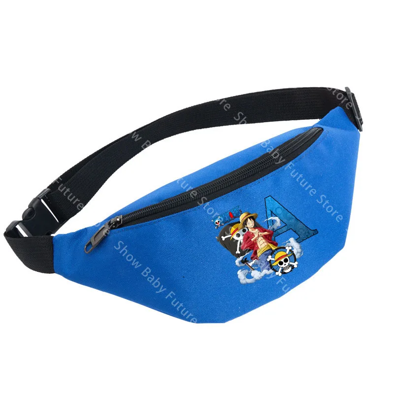 New Cartoon Letter Fanny Pack for Adult Women Men One Piece Luffy Waist Bag Kawaii Fashion Outdoor Sport Belt Wallet Cute Gifts view 2
