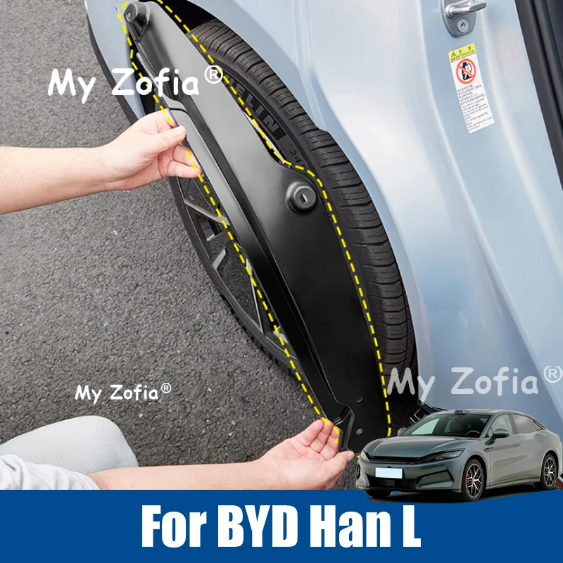 

For BYD Han L 2025 2026 Car Rear Door Inner Lining Mudguard Modification Special Rear Wheel Mudguard Tire Protection Accessories