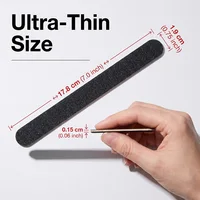 1 5 10 25 Pack Double Sided Nail Files 100 180 Grit Black Sanding Boards Washable Nail Care Tool for Natural Acrylic Nails Salon 4