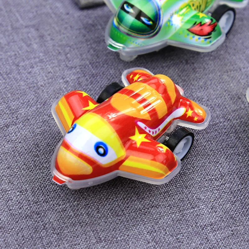 2Pcs Random Cartoon Mini Pull Back Plane Toy Creative Kids Birthday Party Favor Classic Toys Cars Series Inertial Power Vehicle