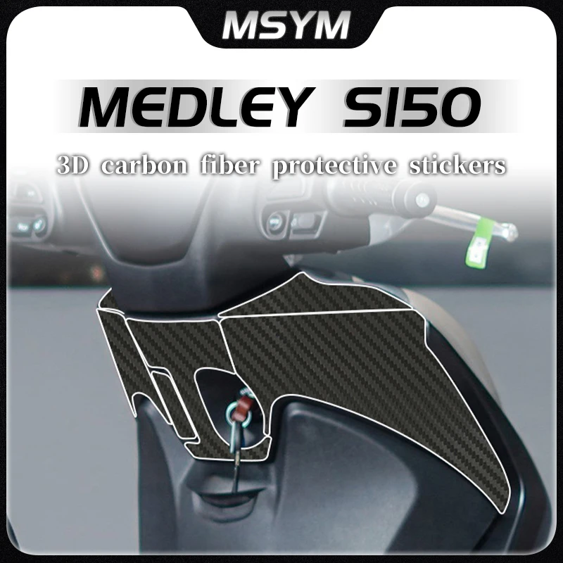 

For Piaggio Medley S150 MedleyS150 MEDLEY S150 2022 Sticker 3D carbon fiber protective sticker body modification accessories