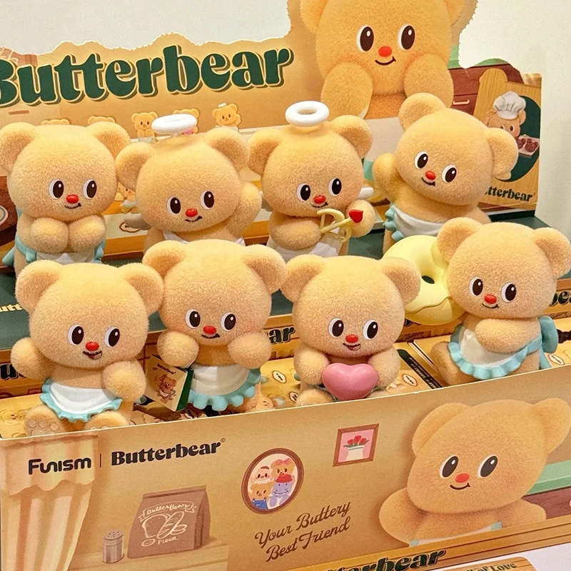 Genuine Funism Butterbear Business Day Blind Box Cute Action Figures Desktop Ornament Doll Christmas Kids Girl Friend Gifts