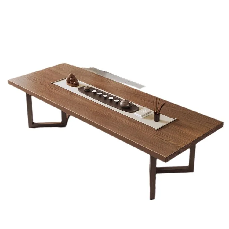 

Combination living room Kung Fu tea table Simple office New Chinese log tea table