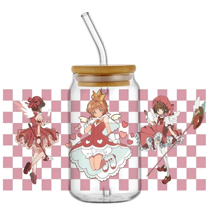 Popular Anime Cardcaptor Sakura designs 16OZ UV DTF Cup Wrap Transfer Sticker Waterproof Transfers Decals