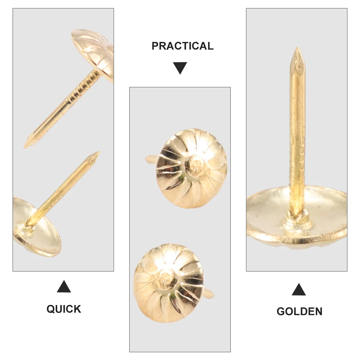 

500Pcs 11x17mm Sofa Nails Iron Round Head Decorative Studs for Upholstered Furniture Bed Chair Door Trim DIY Wall Board