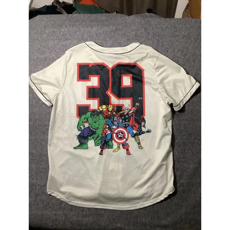 Arco Iris de Marvel # 39 Talla Beige Marvel Rainbow Top de secado rápido estampado a la moda para hombre