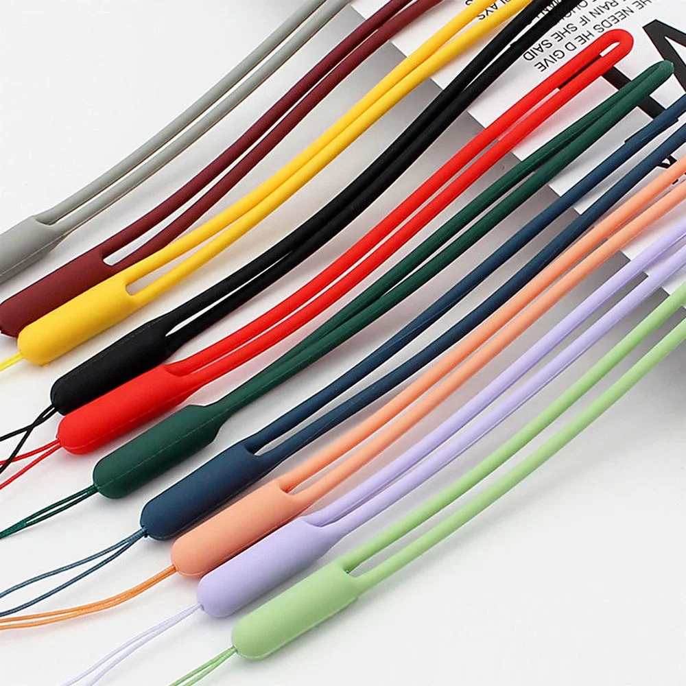 Correas universales de silicona para teléfono, cámara de teléfono para llaves de cordón Flexible, cadena colgante para llavero