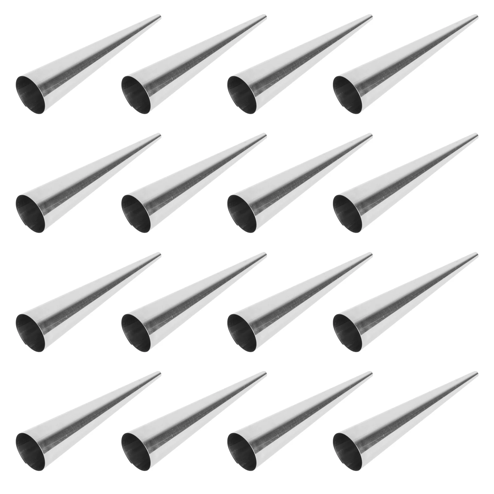 

16pcs Stainless Steel Large Screw Pastry Molds Easy Clean Reusable Baking Cones Croissant Mold Cannoli Tube Kitchen Tools