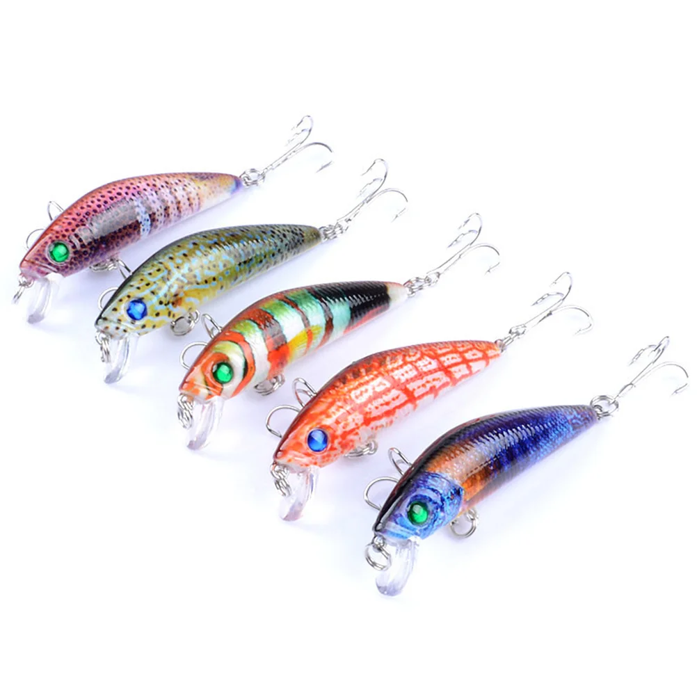 4Pcs Fish Shape Simulation Lure Bait Plastic Fishing Baits Accessories for Outdoor Fishing Trip Holiday