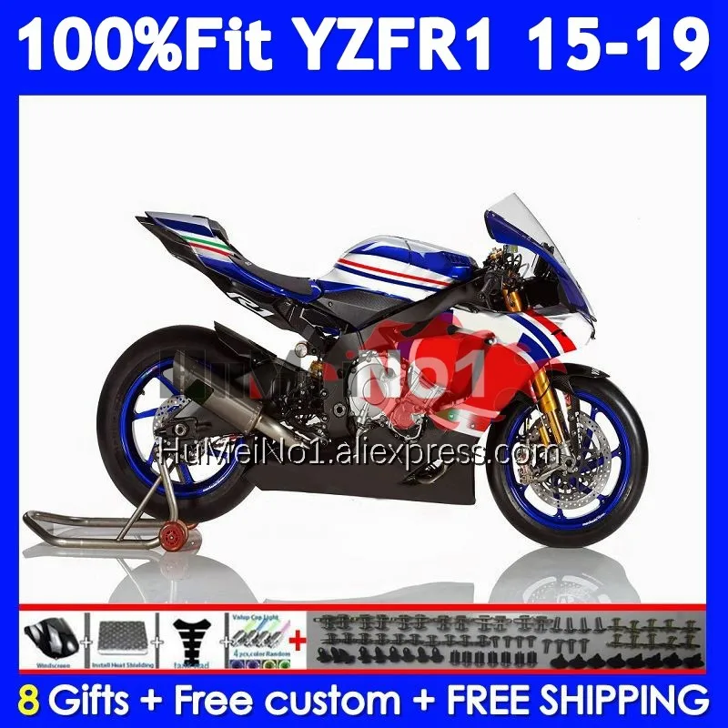 Injection For YAMAHA YZF R1 R 1 1000 YZF-R1 YZFR1 15 16 17 18 19 370No.34 YZF1000 2015 2016 2017 2018 2019 Stock color Fairing