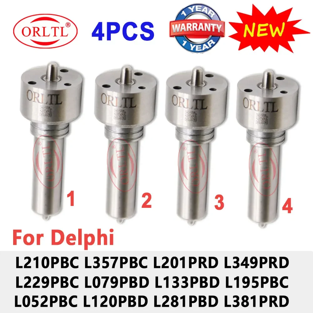 4PCS Nozzle L210PBC L357PBC L201PRD L349PRD L229PBC L079PBD L133PBD L195PBC for Injector L052PBC L120PBD L281PBD L381PRD