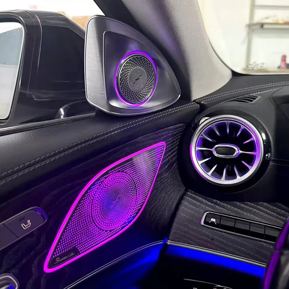 W257 Rotating Tweeter 64color Ambience Light For Benz CLS-class 2018-2023 Retrofit Ambient Light 4D Rotating Treble RearAirVent