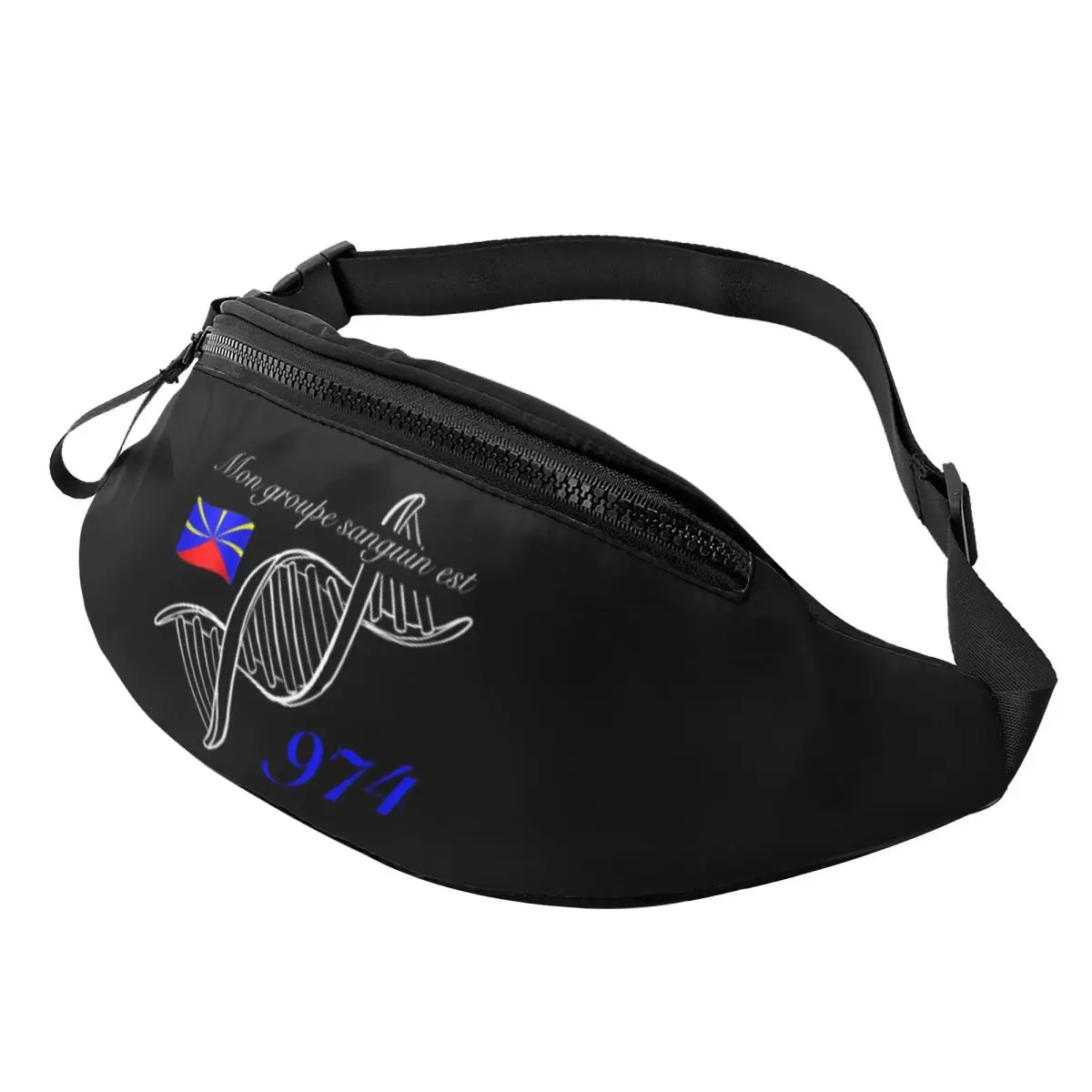 974 Reunion Island Flag Waist Bag for Women Men Crossbody Fanny Pack Running Phone Money Pouch