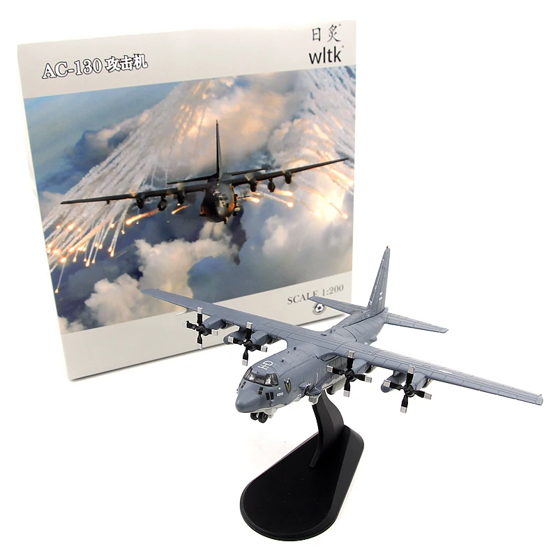 1/200 Scale WLTK US Air Force AC-130 Air Gunboat 92-0253 Alloy Die Cast Military-style Combat Aircraft Model Collectible Gift