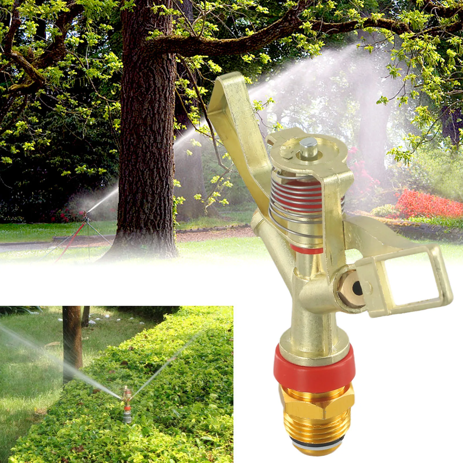 

1x Spray Nozzle 360° Adjustable Brass Cooling Garden Irrigation Water Watering Yard 1Pc Lawn Park High Quality Hot