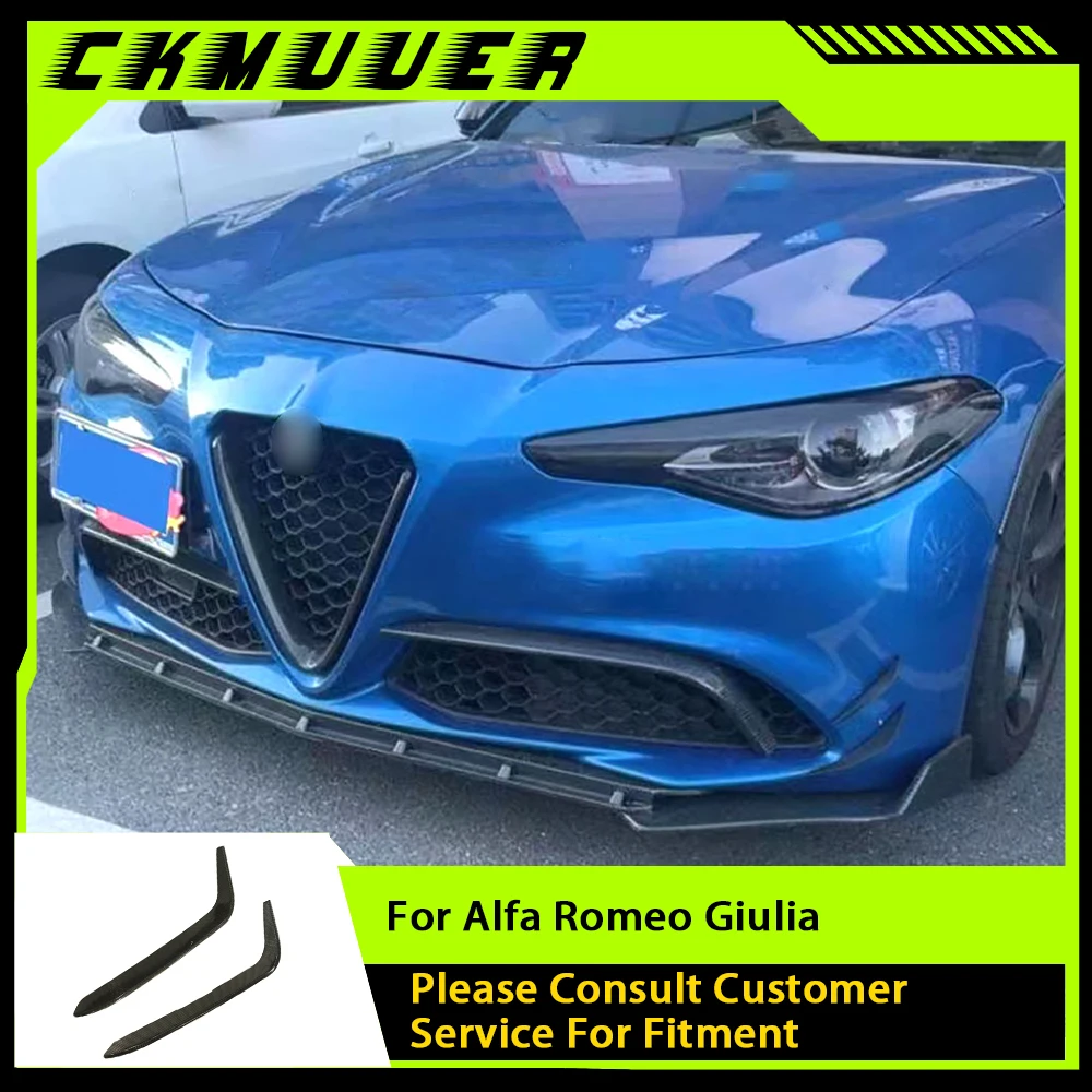 

Front Fog Lamp Air Vent Trims Strips Bodykits for Alfa Romeo Giulia 2016 2017 2018 2019 Carbon Fiber Car Accessories