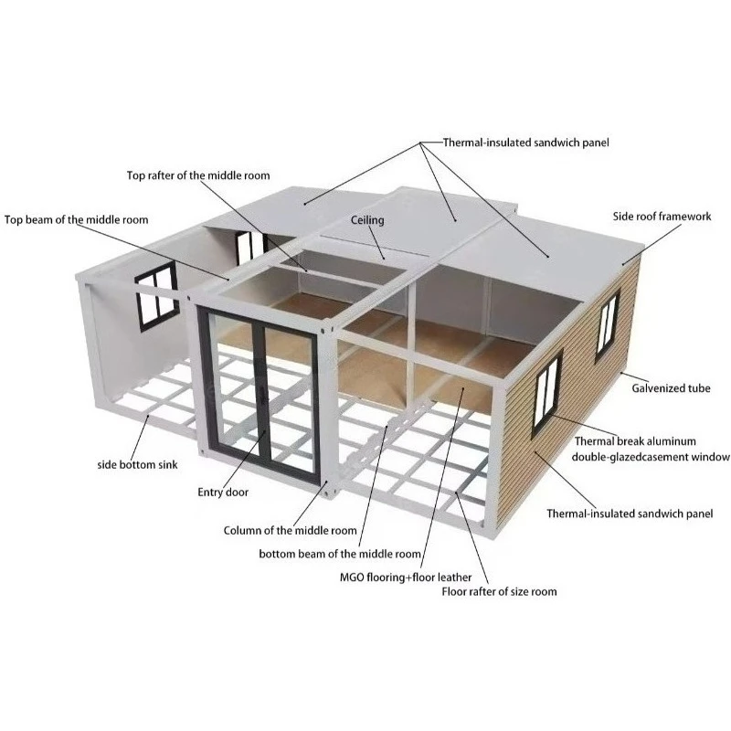 Foldable Prefab House Factory Supply Expandable Housing Solution With Durable Panels And Modern Architecture