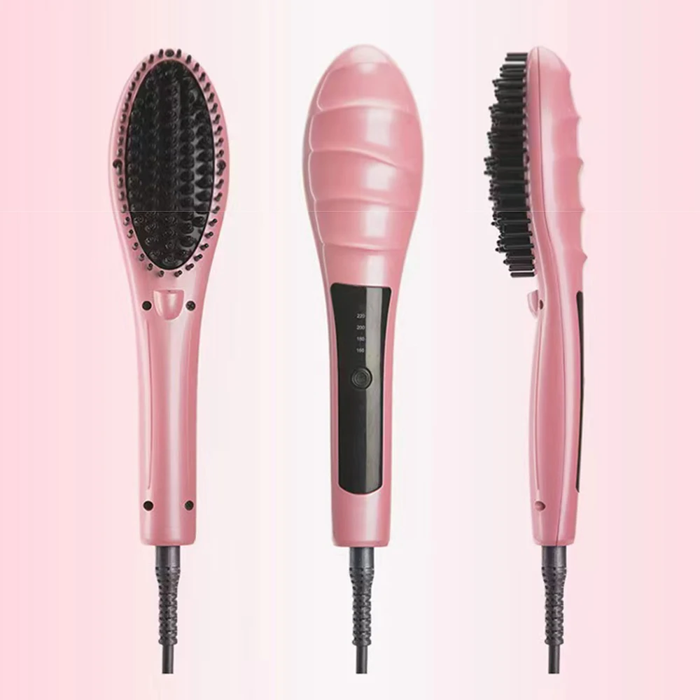 Hair Straightener Brush Hot Comb Straight Curly Electric Hot Air Brush Hot Straightening Comb Hair Flat Iron Hair Comb