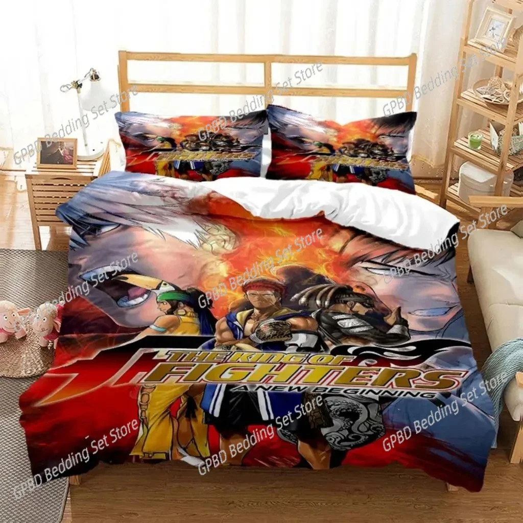 

New 3D Print Game King of Fighters KOF Comfortable Duvet Cover Pillowcase Bedding Set Children Bedroom Decoration Home Textile