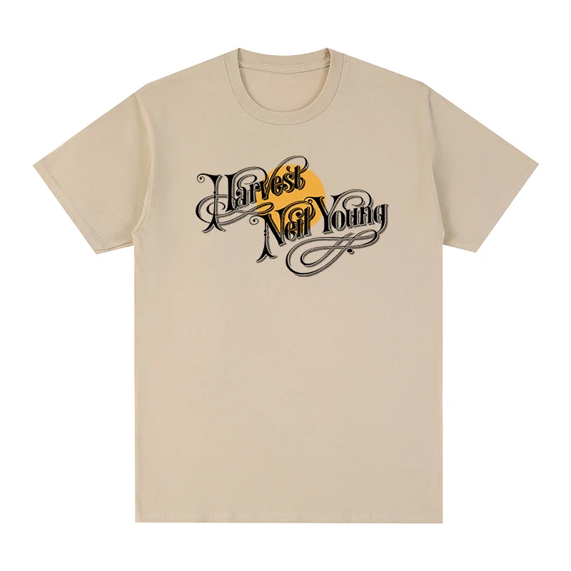 Camiseta vintage Neil Young Harvest dos anos 90, moda adulta, camiseta masculina de algodão, nova camiseta feminina, tops unissex