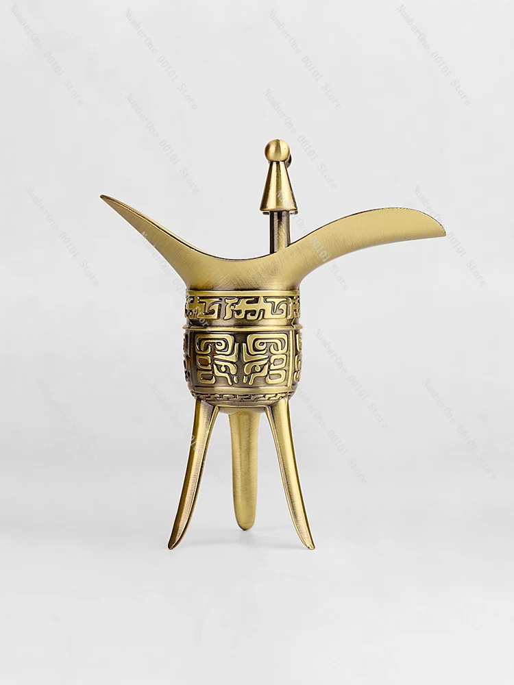 

Antique bronze utensils wine set Sanjue cup business gift liquor cup ornament drinkable wine jue cup