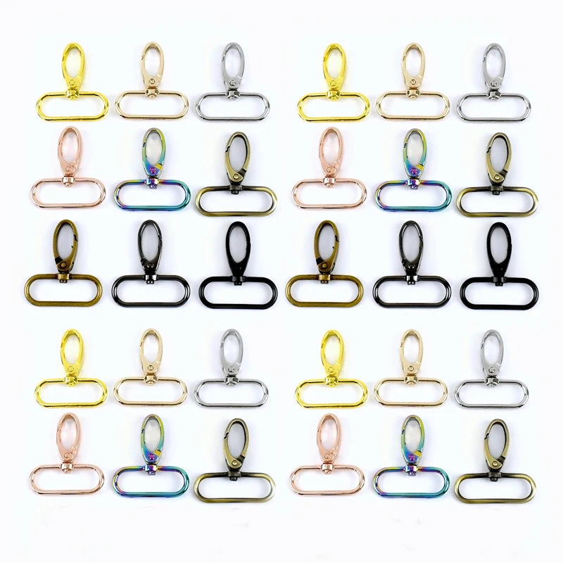 

30/50Pcs Handbag Strap Carabiner Clip Metal Buckles 20/25/32/38mm Lobster Clasp Keychain Trigger Snap Hook Pet Collar Hang Clamp