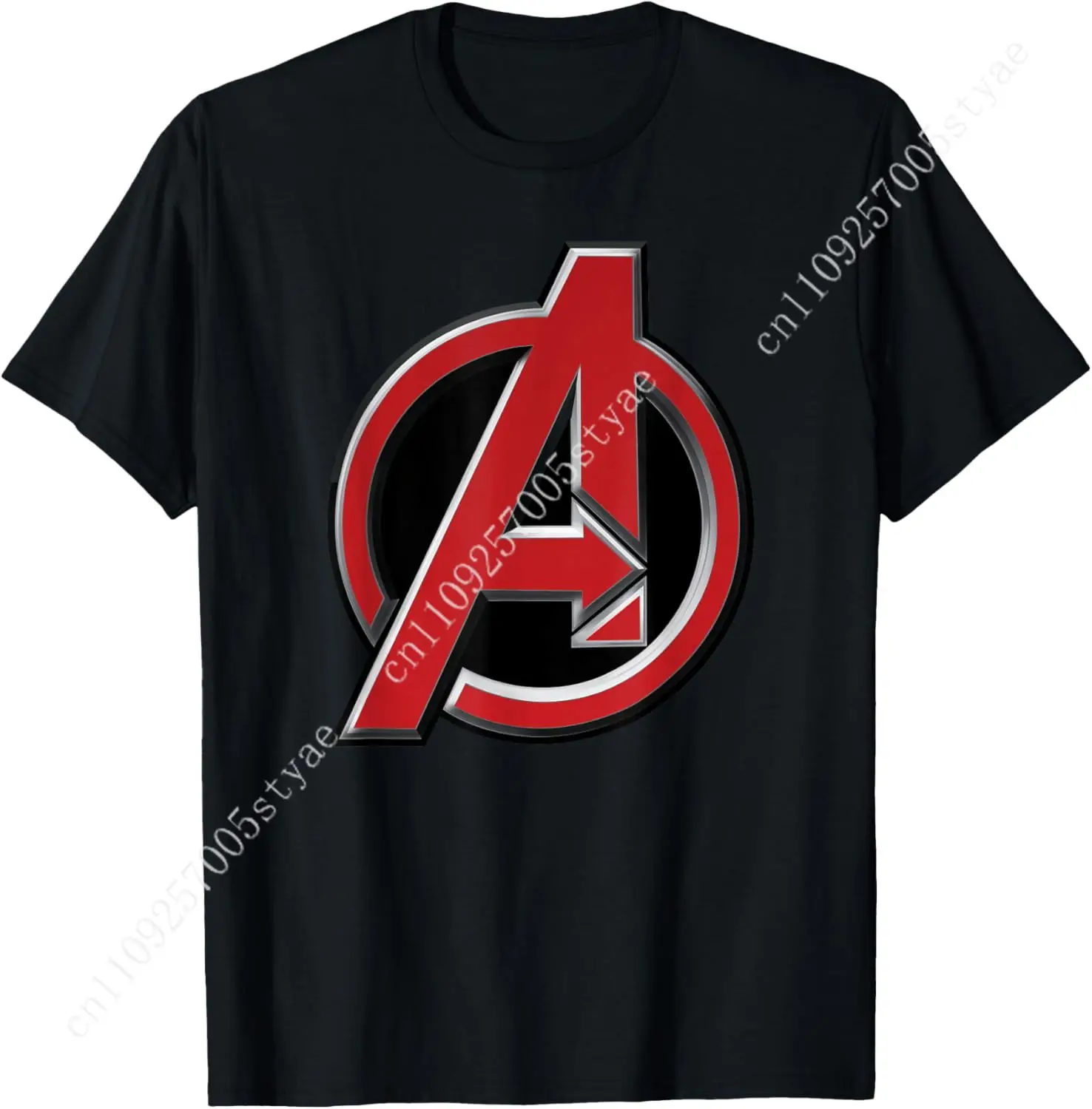 

Marvel Comics Retro Classic Avengers Red Beveled Logo Men WomenT-Shirt
