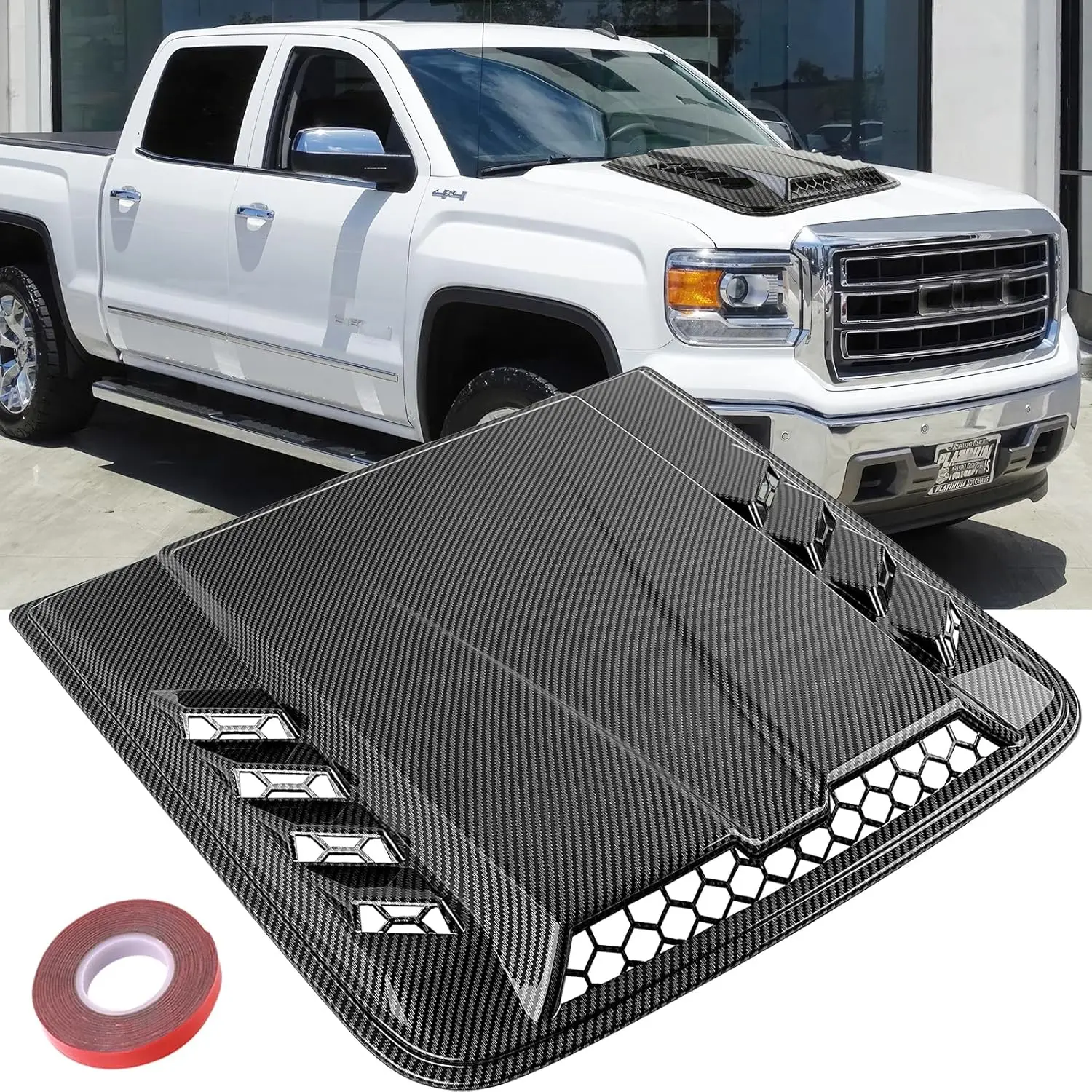 Universal Hood Scoop Hood Vents, Automotive Hood Scoops for Trucks Compatible with Dodge Ram 1500 2500 F250 F350 Jeep Wrangler