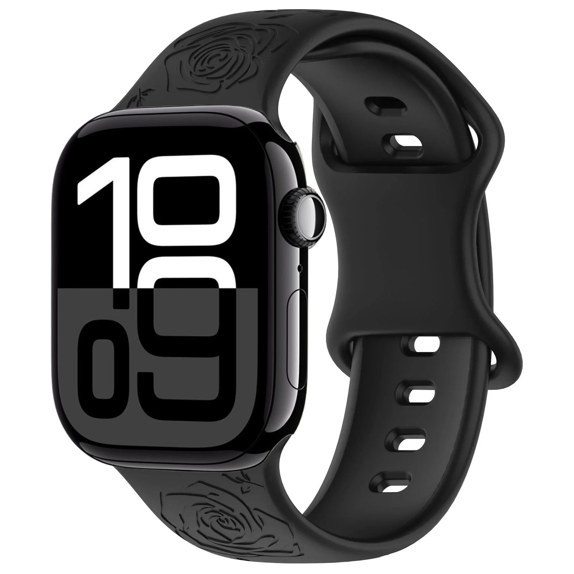 Textured Silicone Strap for Apple Watch 10/11 42/46mm 9 8 7 41/45mm Ultra 3-1 49mm Printed wristband iWatch 6 5 4 SE/3 44mm 40mm