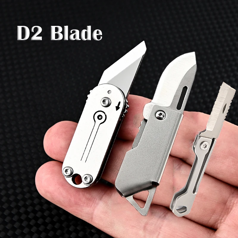 Steel Folding Knife Outdoor Edc Camping Tactics Ferramenta de Autodefesa Fruit Knives Box Open Pocket Knife Steel Hand High Hardness d2
