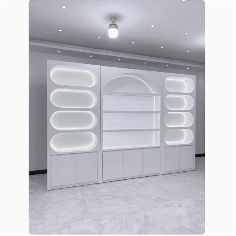 맞춤형 고급 래커 디스플레이 캐비닛 스킨케어 제품, 매니큐어, 살롱, 뷰티 및 헤어 케어, 화장품