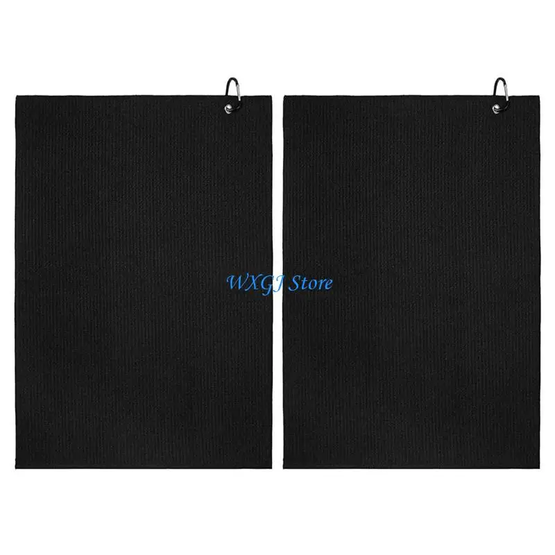 37JE Golf Towel Microfiber Fabric Pattern Towels, Heavy Duty Carabiner Clip