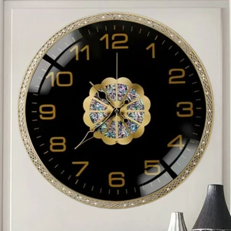 Retro Hang Clocks Metal Wall Clock Living Room Modern Luxury Silent Watch Household Mechanical Watches Decoration Accessories