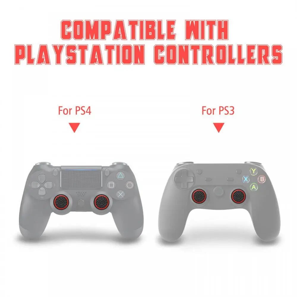 サムスティックグリップジョイスティックキャップ、滑り止めカバー、ゲームパッド交換、コントローラーアクセサリー、ps3、ps4、xbox one、4個、10個