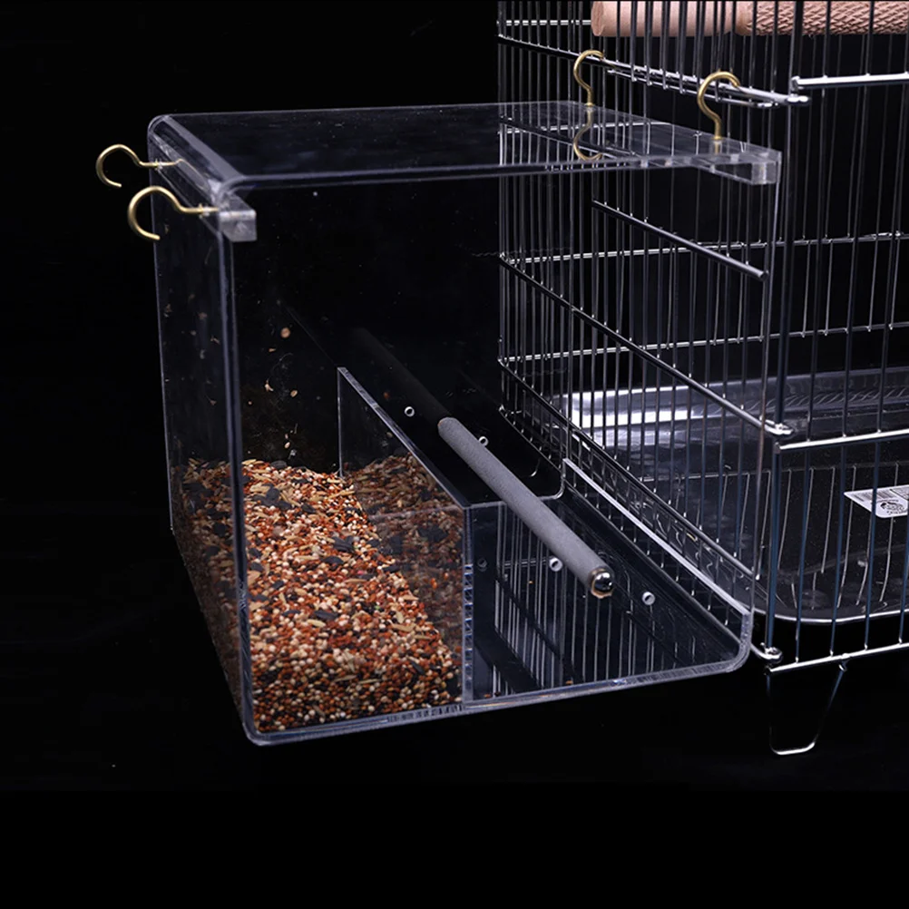 

Clear Large Acrylic Window Bird Feeder Removable Tray Deep Tray Drain Holes Wild Bird Feeding Station Suction Feeder