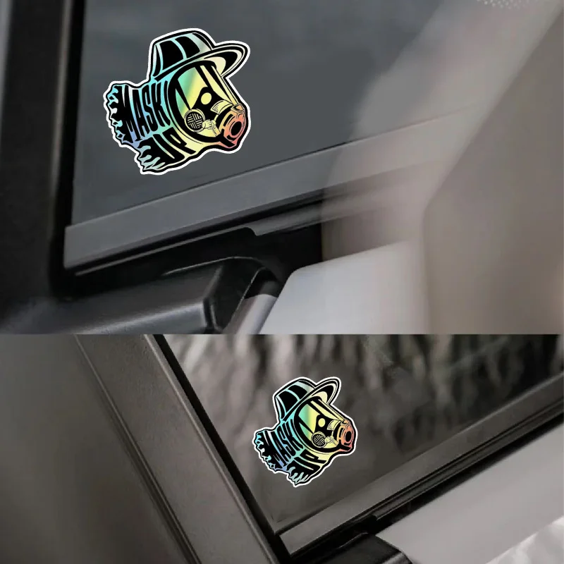 Decalcomania per maschera urbana fresca da 4 pezzi - Adesivo durevole impermeabile con atmosfera stradale futuristica per gadget per laptop per auto