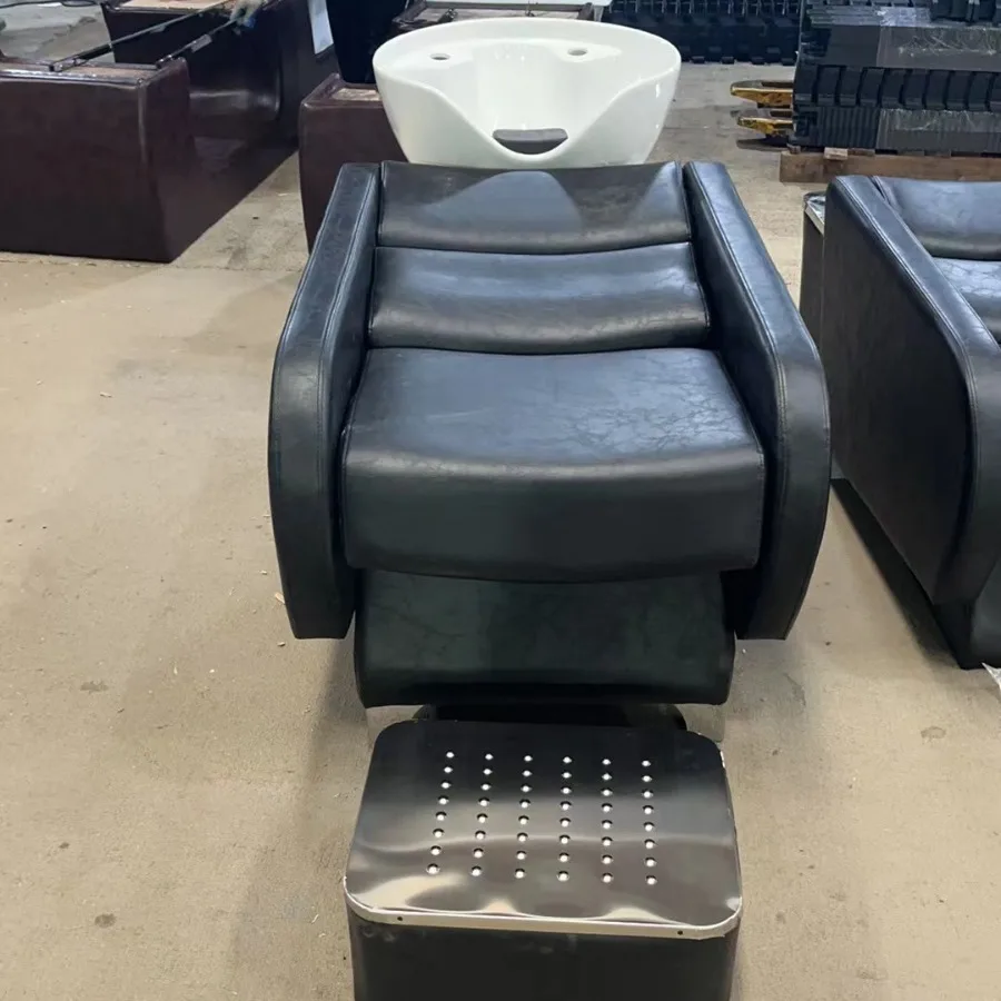 

High-End Barber Shop Shampoo Bed Hair Salon Fashionable Simple Deep Basin Semi-Reclining Shampoo Bed Salon Exclusive