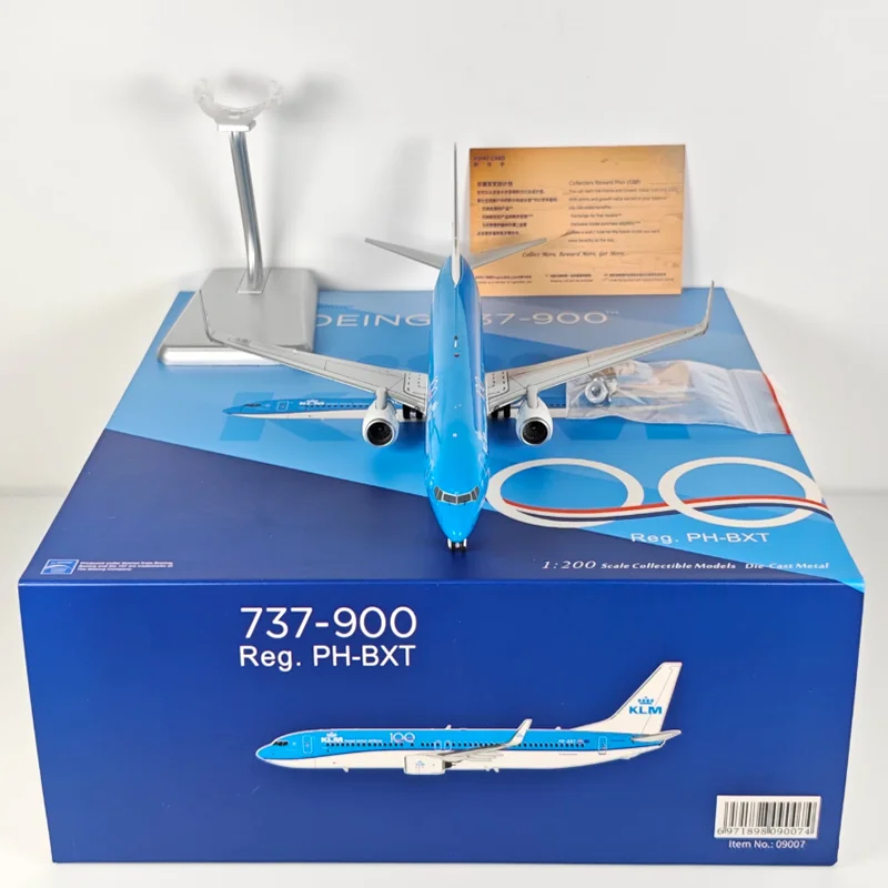NG Models Diecast 1/200 Scale KLM B737-900 PH-BXT Alloy Aircraft Model Collectible Decorative Ornament Toy