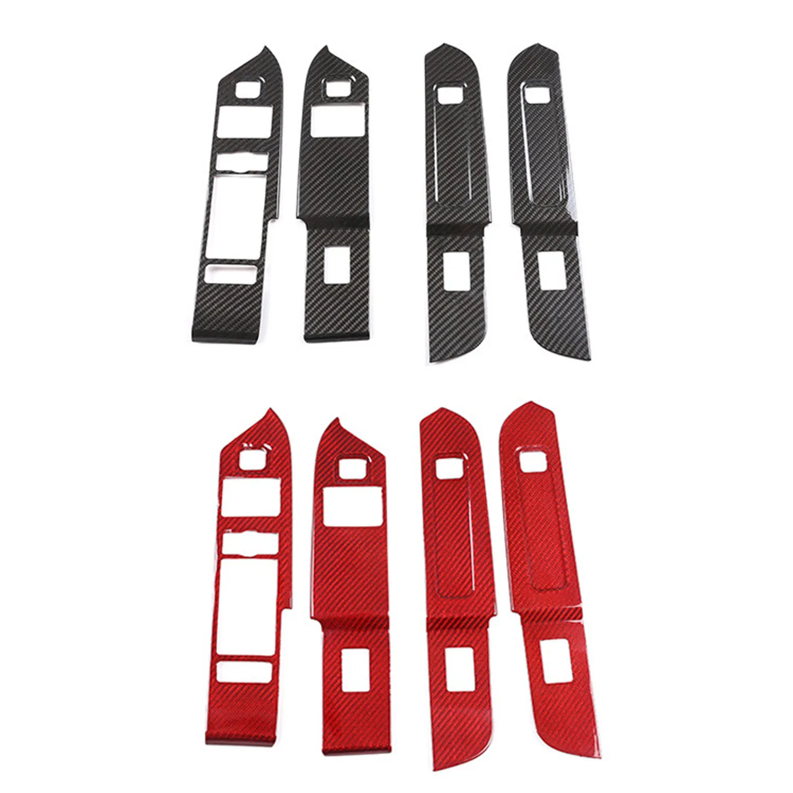 Carbon Window Lock Lift Panel Trim Sticker For Land Rover Defender 110 2020-2024