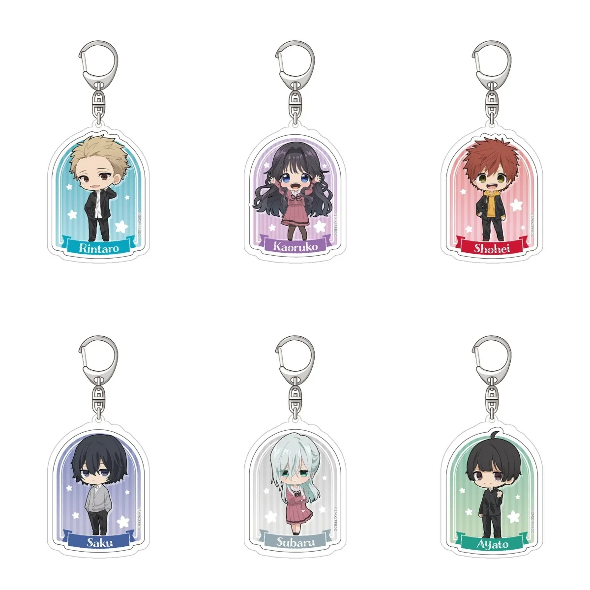 

6CM Charm Anime Fragrant Flower Blooms With Dignity Acrylic Keychain Characters Ornament Accessories Christmas Collection Gifts