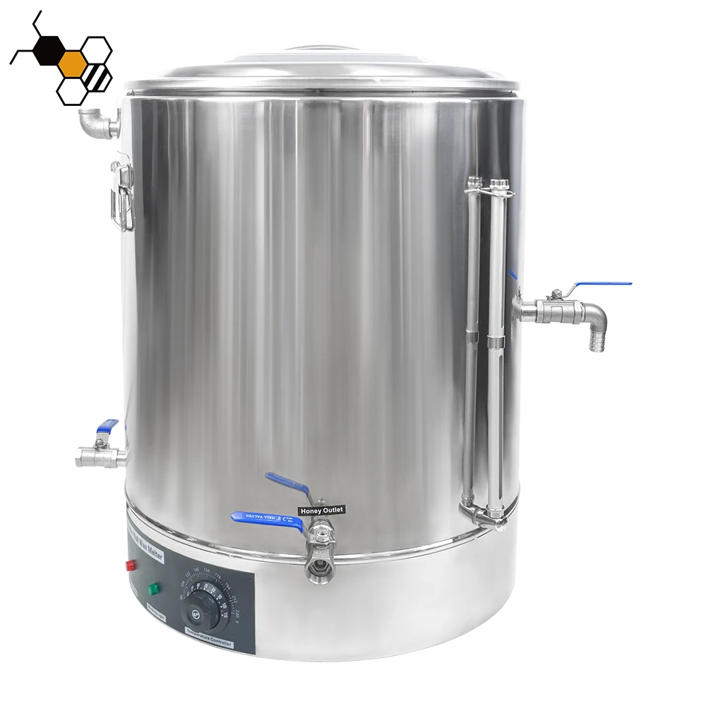 

Beeswax Furnace Electric Heating Stainless Steel Honey Bee Wax Melter Processing Machines Wax Warmer Melting Tank