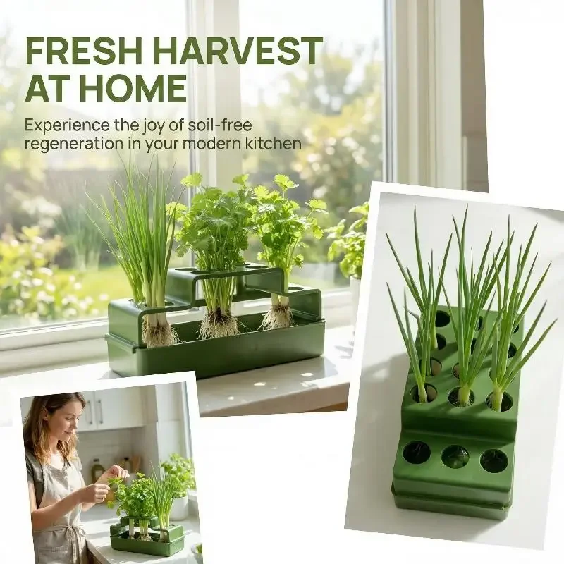 Plastic Vegetable Seedling Tray Multifunctional Garlic Scallion Onion Hydroponic Home Indoor Garden Flower Vegetable Nursery Pot