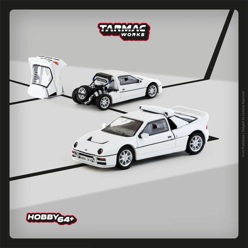 

Литая под давлением модель автомобиля Tarmac Works 1:64 RS200 White T64P-001-WH