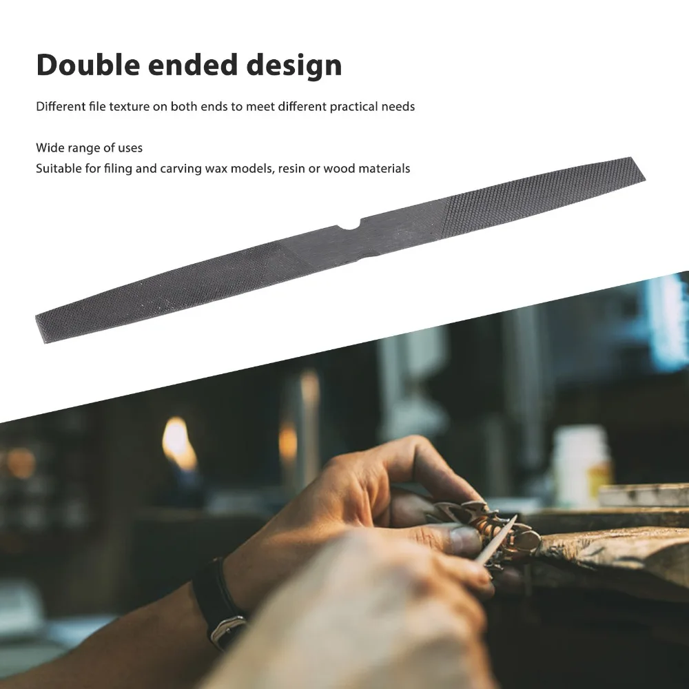 Precision Dual Ended Design Wax Carving File Flat Head Half Round Wax File Wax File Jewelry Tool Wax Carving
